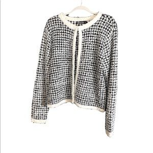Houndstooth Sweater Cardi